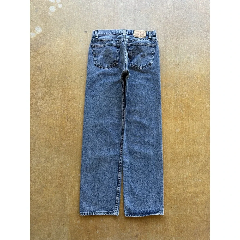 VTG 90s Levis Black Light Acid Wash 501 Straight Leg Denim Jeans 30x30 USA Made